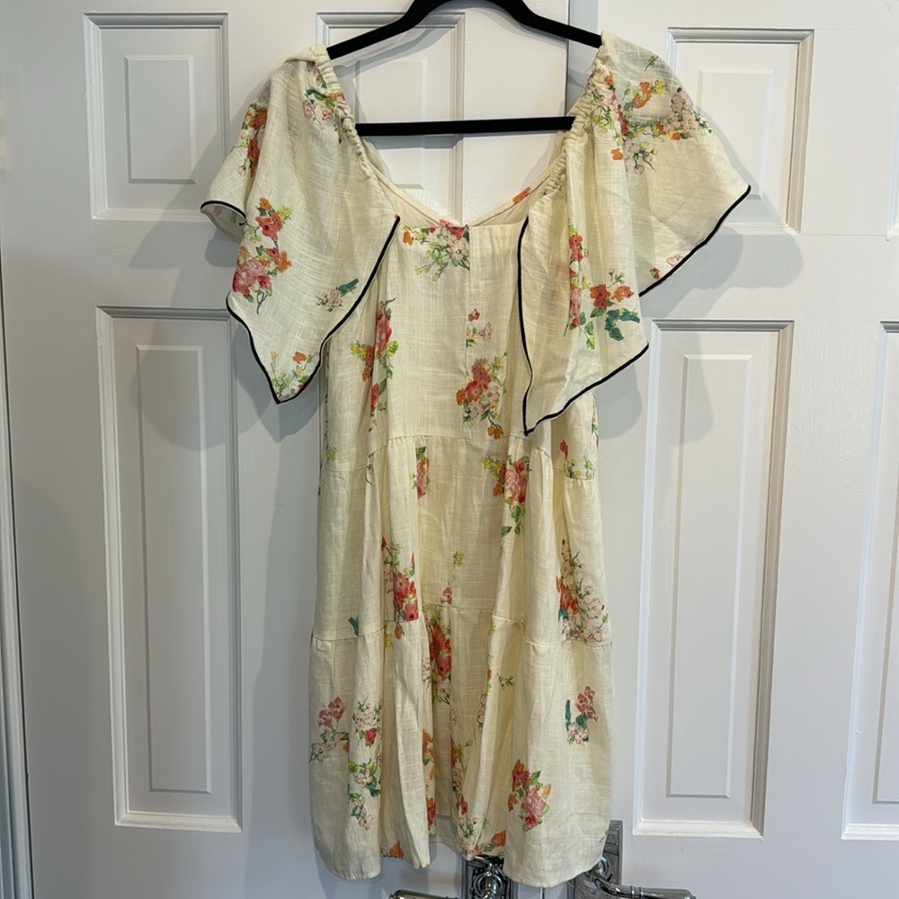 ZARA GIRL NWT PIPED WATERCOLOR DRESS - Picture 3 of 4